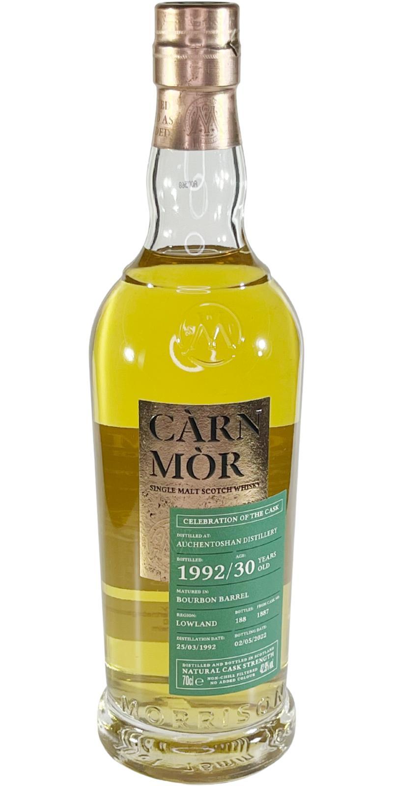 Auchentoshan 1992 MSWD  Càrn Mòr Celebration of the Cask