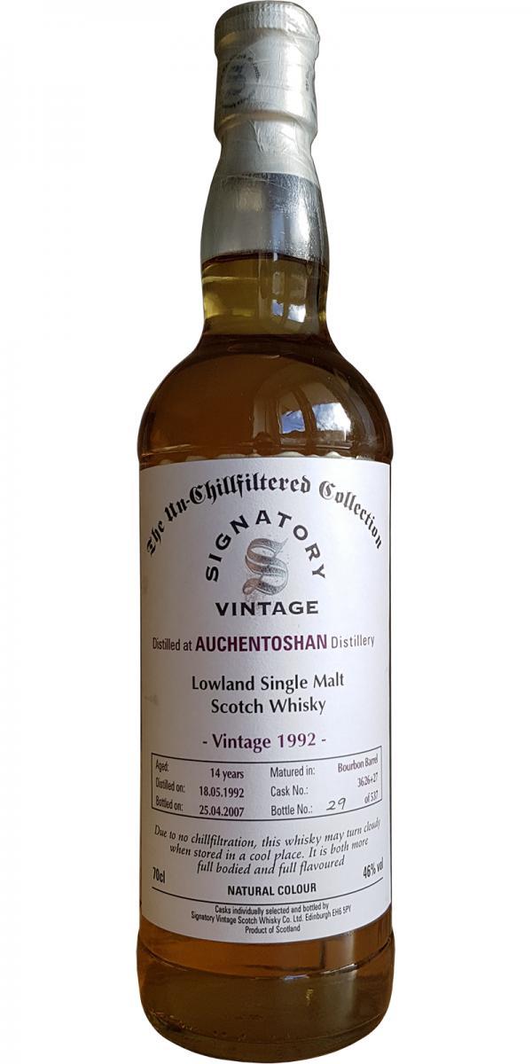 Auchentoshan 1992 SV  The Un-Chillfiltered Collection
