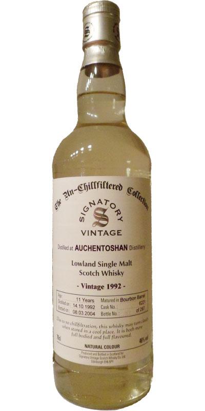 Auchentoshan 1992 SV  The Un-Chillfiltered Collection