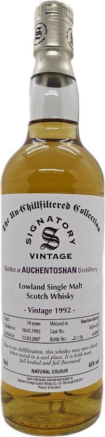 Auchentoshan 1992 SV  The Un-Chillfiltered Collection