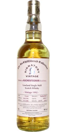 Auchentoshan 1992 SV  The Un-Chillfiltered Collection