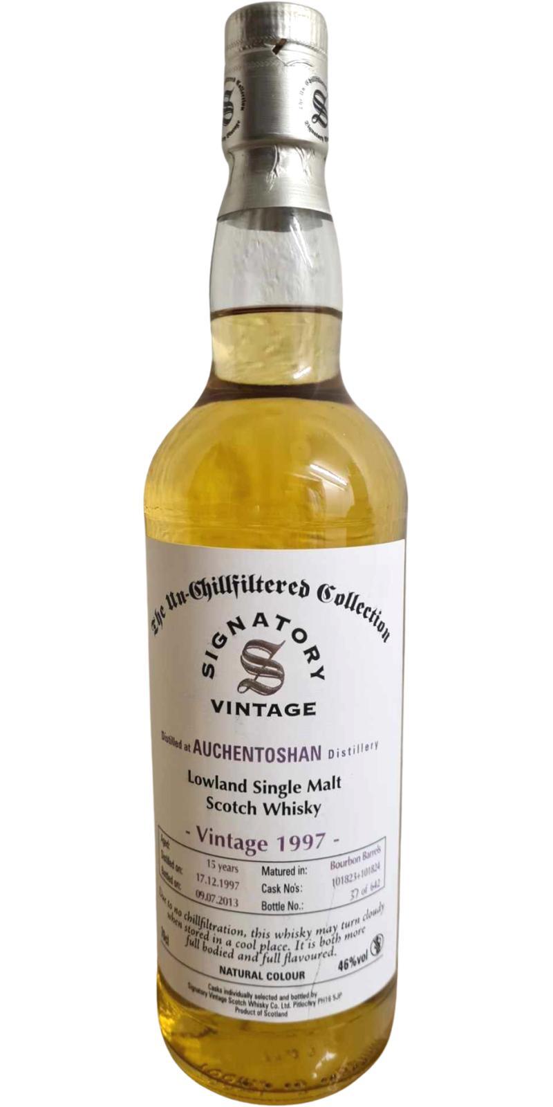 Auchentoshan 1997 SV  The Un-Chillfiltered Collection