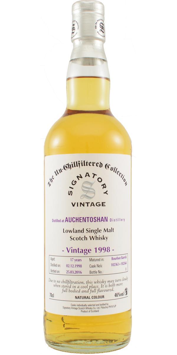 Auchentoshan 1998 SV  The Un-Chillfiltered Collection