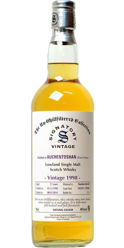 Auchentoshan 1998 SV  The Un-Chillfiltered Collection