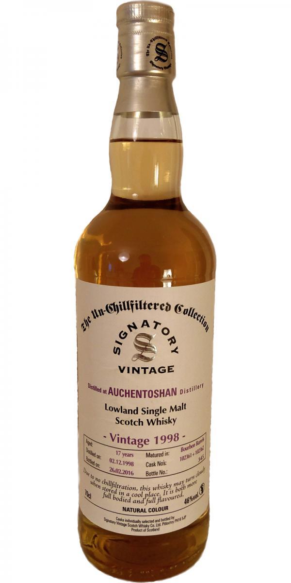 Auchentoshan 1998 SV  The Un-Chillfiltered Collection