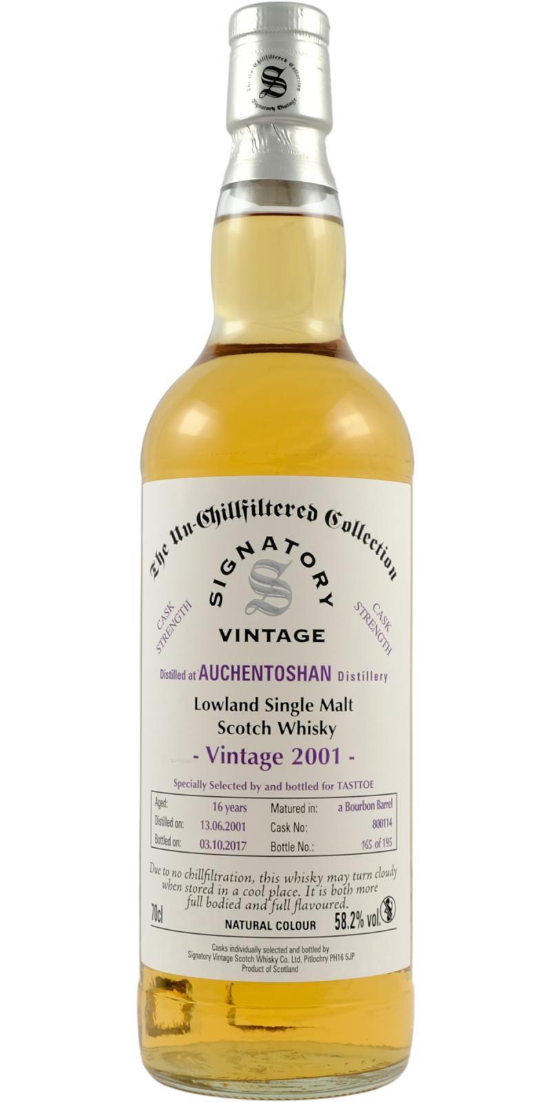 Auchentoshan 2001 SV  The Un-Chillfiltered Collection - Cask Strength