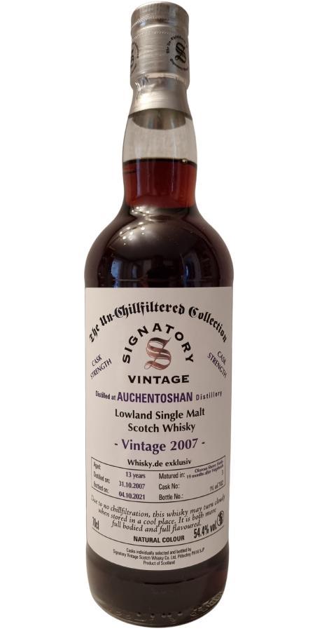 Auchentoshan 2007 SV  The Un-Chillfiltered Collection - Cask Strength
