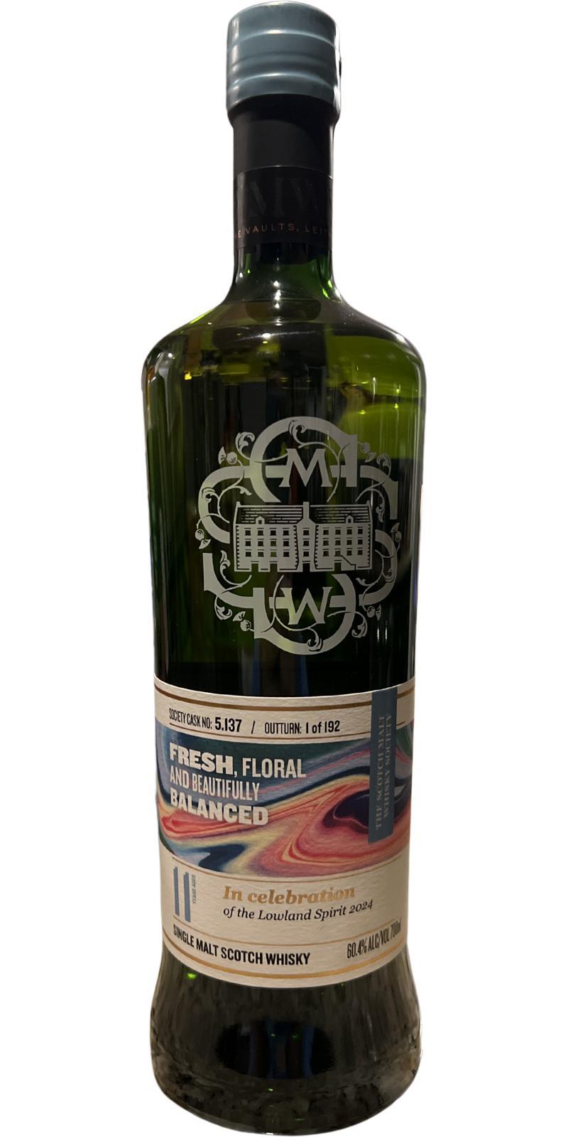 Auchentoshan 11-year-old SMWS 5.137  Fresh, floral and beautifully balanced