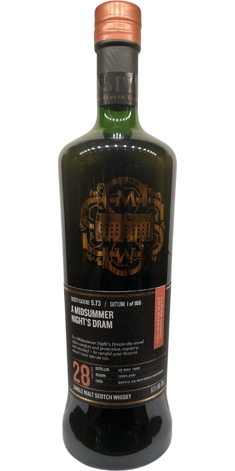 Auchentoshan 1991 SMWS 5.73  A midsummer night's dram