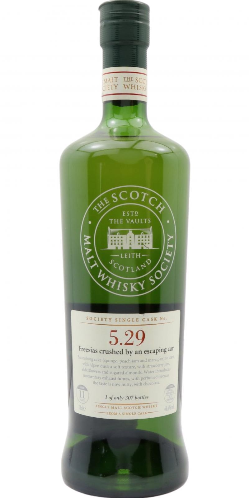 Auchentoshan 1999 SMWS 5.29  Freesias crushed by an escaping car