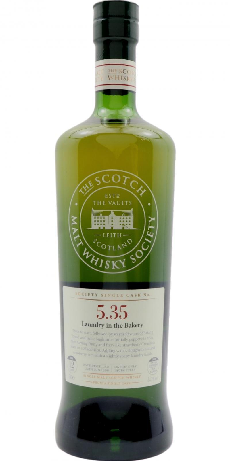 Auchentoshan 1999 SMWS 5.35  Laundry in the Bakery