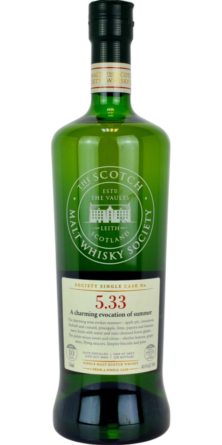 Auchentoshan 2000 SMWS 5.33  A charming evocation of summer