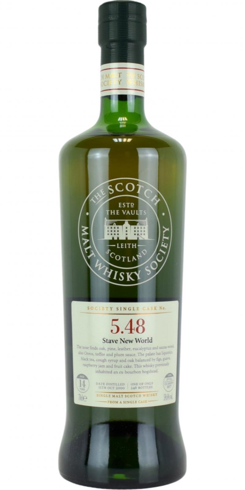 Auchentoshan 2000 SMWS 5.48  Stave New World