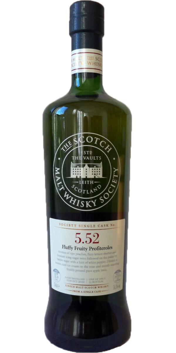 Auchentoshan 2000 SMWS 5.52  Fluffy Fruity Profiteroles