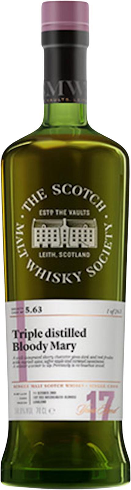 Auchentoshan 2000 SMWS 5.63  Triple distilled Bloody Mary