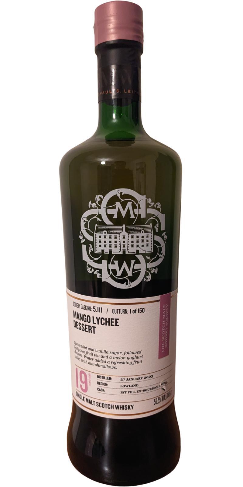 Auchentoshan 2003 SMWS 5.111  Mango lychee dessert