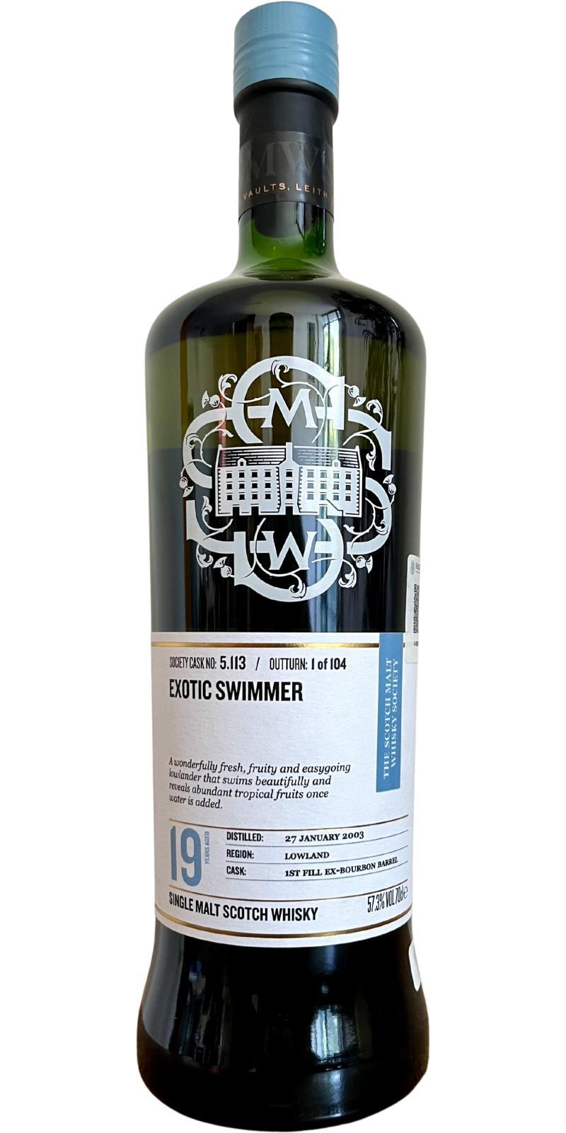 Auchentoshan 2003 SMWS 5.113  Exotic swimmer