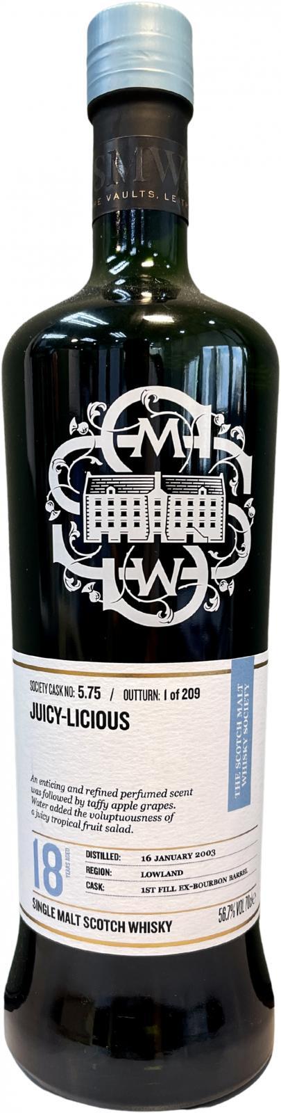 Auchentoshan 2003 SMWS 5.75  Juicy-licious