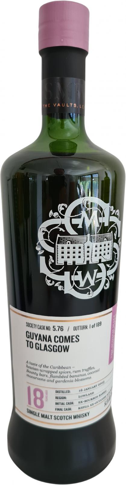 Auchentoshan 2003 SMWS 5.76  Guyana comes to Glasgow
