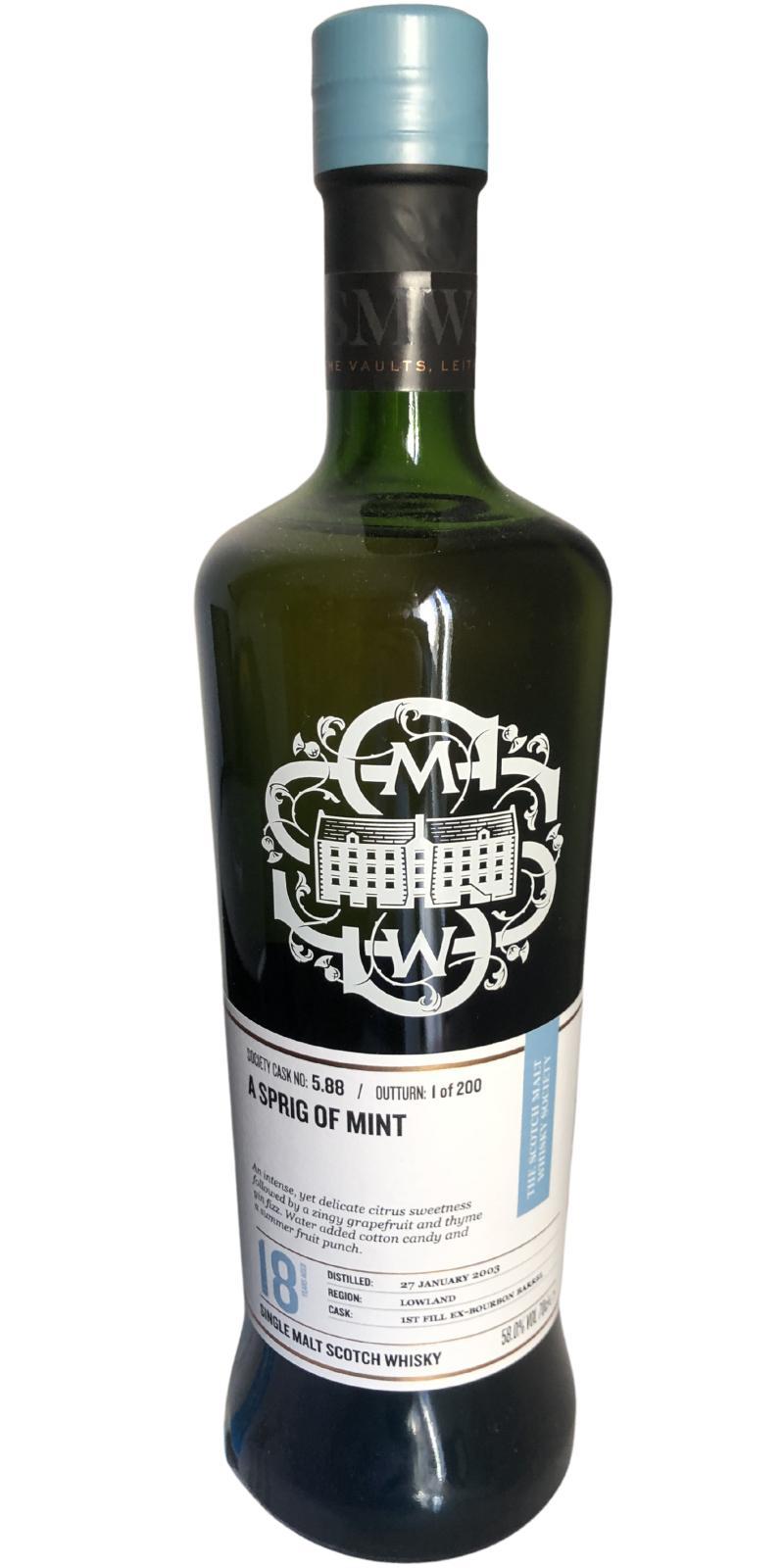 Auchentoshan 2003 SMWS 5.88  A sprig of mint
