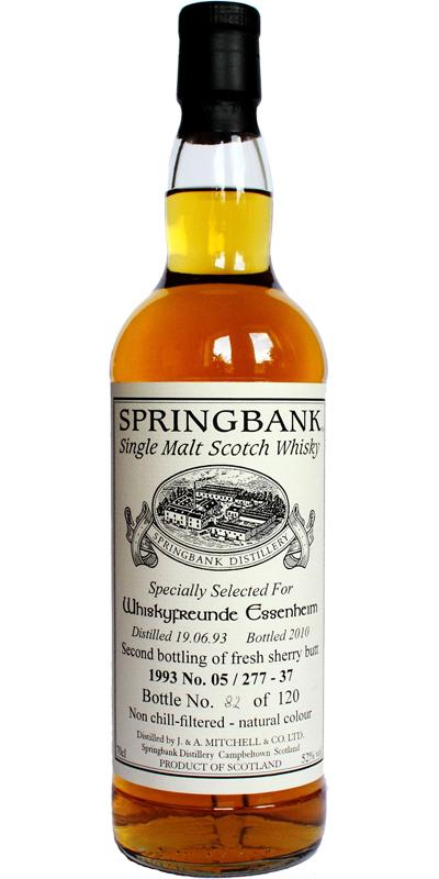 Springbank 1993 Private Bottling Whiskyfreunde Essenheim