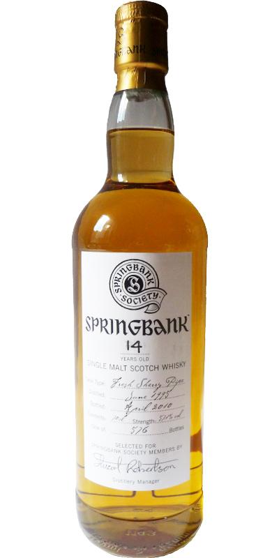 Springbank 1995 Society Bottling