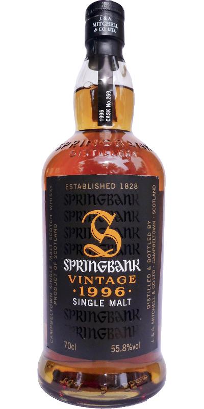 Springbank 1996 Vintage for Kensington Wine Market