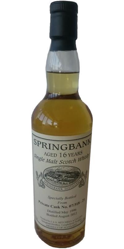 Springbank 1996 Private Bottling