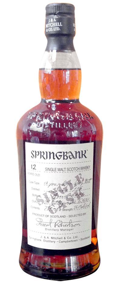 Springbank 1996 Cream Sherry Wood Expressions for PREISS Imports San Diego
