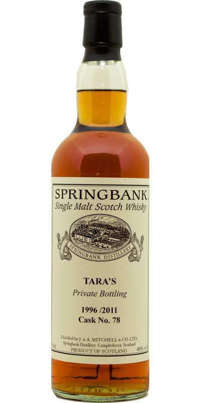 Springbank 1996 Private Bottling TARA'S