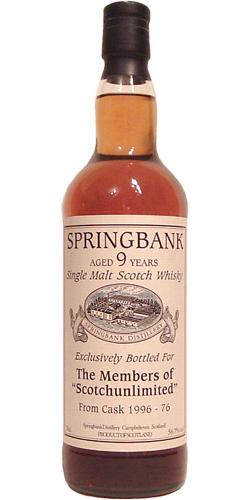 Springbank 1996 Private Bottling Members of Scotchunlimited