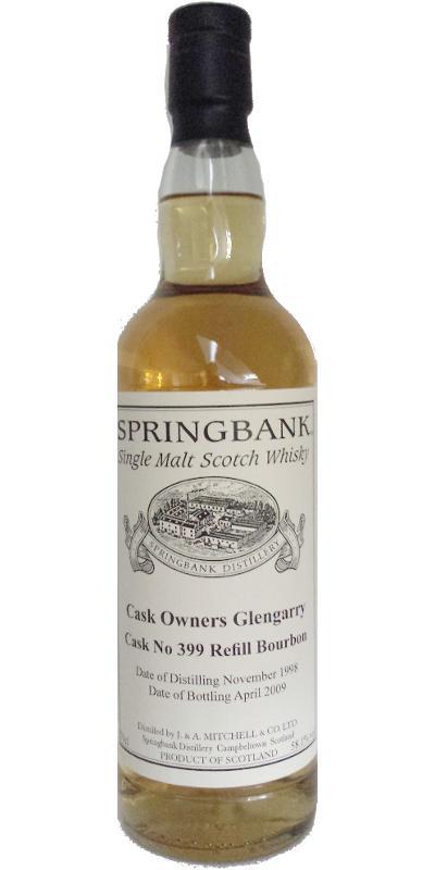 Springbank 1998 Cask Owners Glengarry