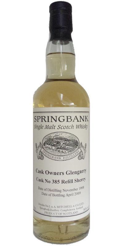 Springbank 1998 Cask Owners Glengarry
