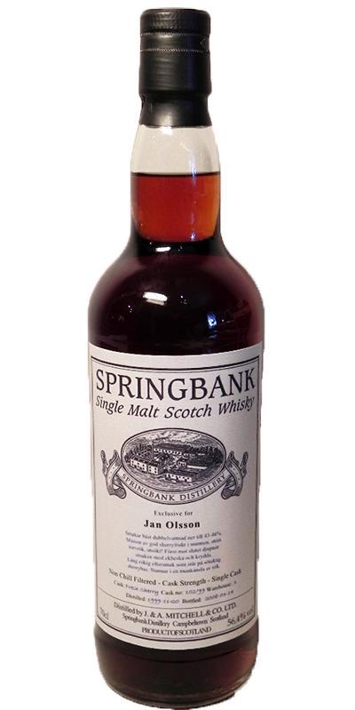 Springbank 1999 Private Bottling