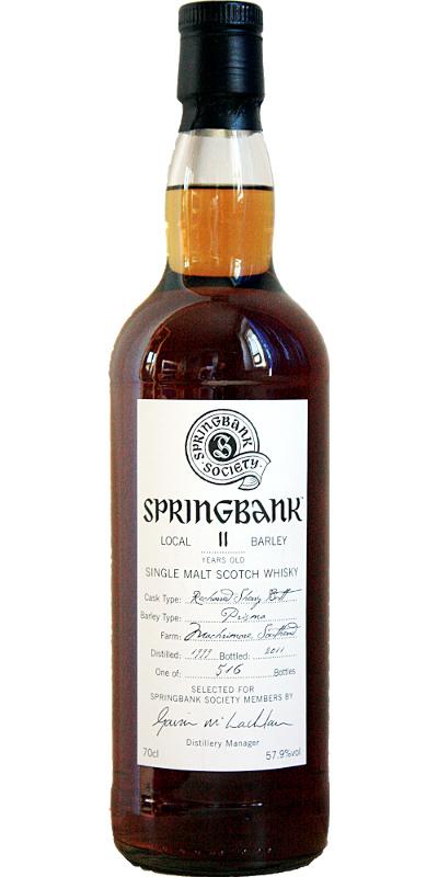 Springbank 1999 Society Bottling Local Barley
