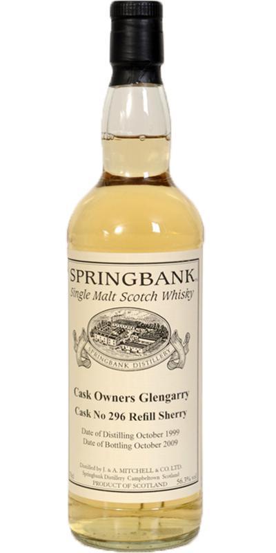 Springbank 1999 Private Bottling Cask Owners Glengarry Whiskyclub