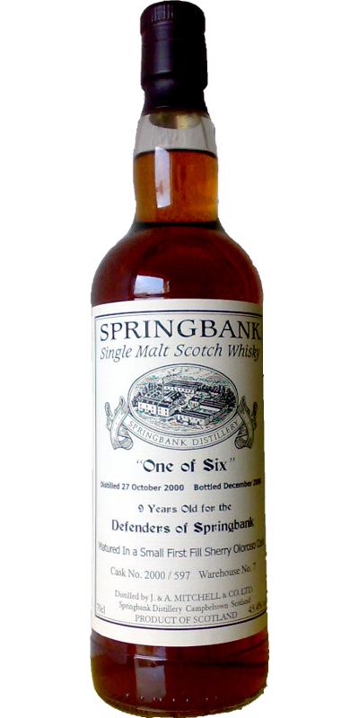 Springbank 2000 Private Bottling
