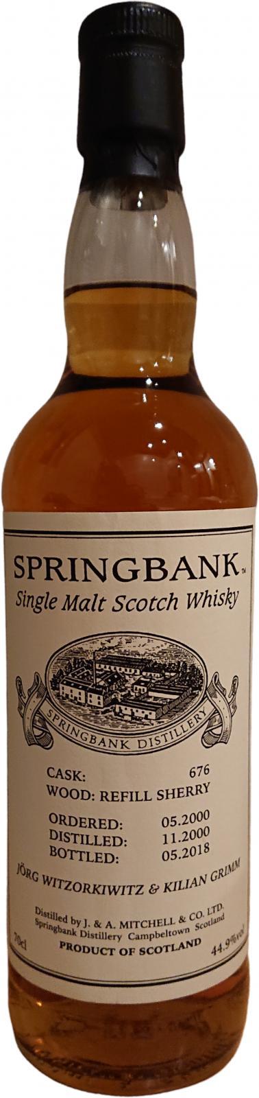 Springbank 2000 Private Bottling