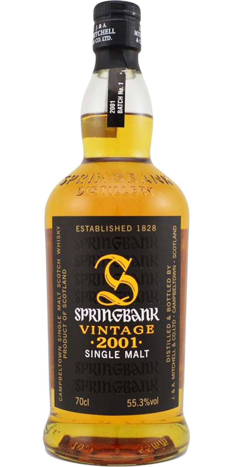 Springbank 2001 Vintage Batch 1