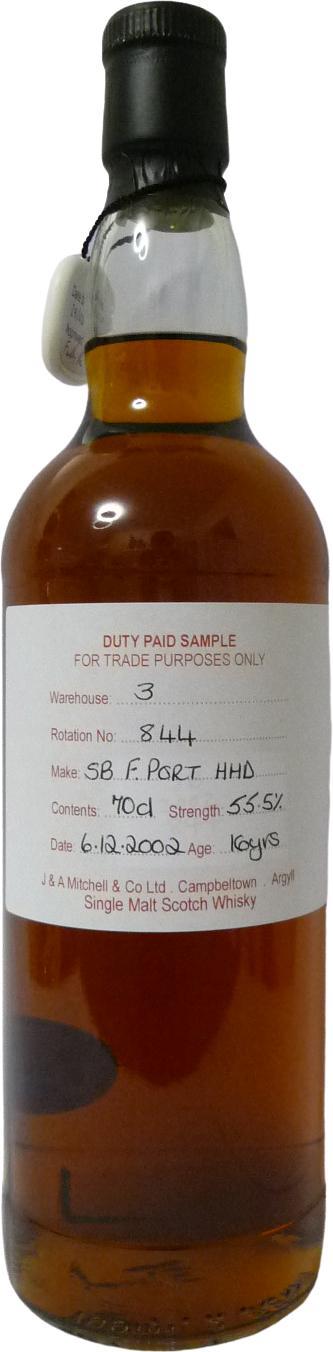 Springbank 2002 Duty Paid Sample - For Trade Purposes Only