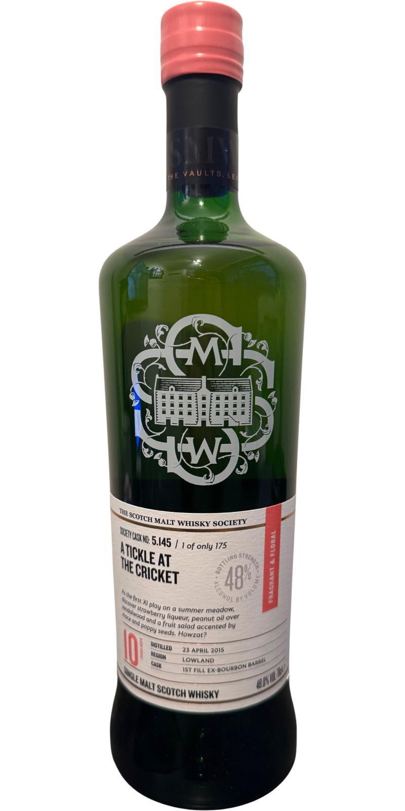 Auchentoshan 2015 SMWS 5.145  A tickle at the cricket