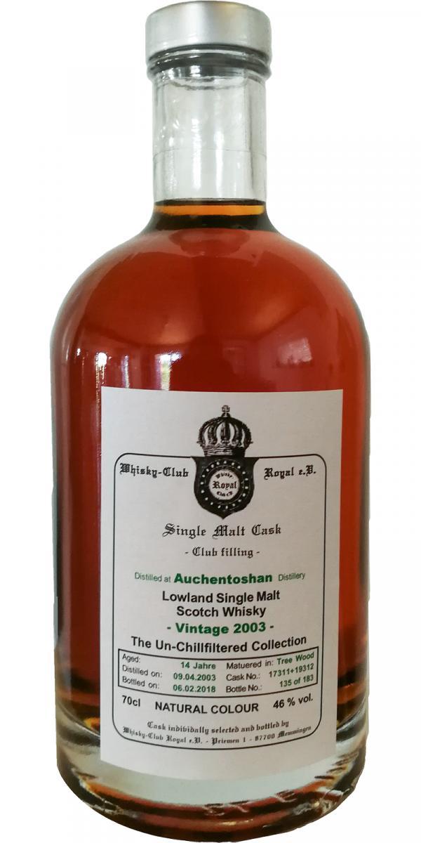Auchentoshan 2003 WCR  Club filling