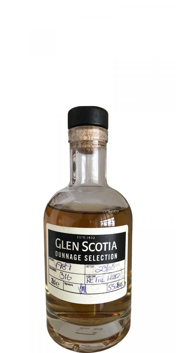 Glen Scotia 1989  Dunnage Selection