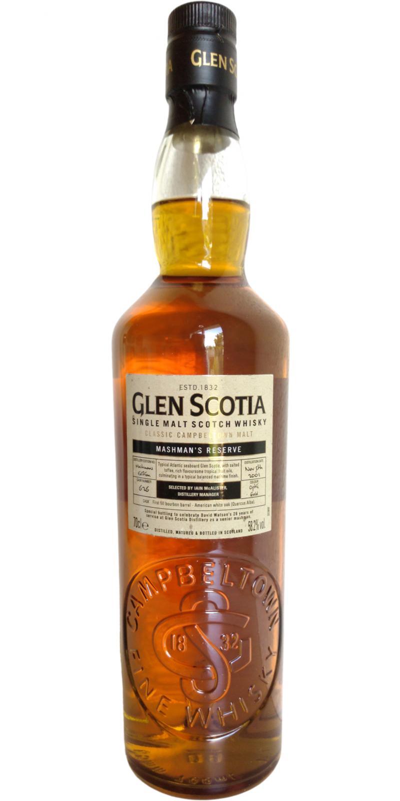 Glen Scotia 2001  Mashman's Reserve