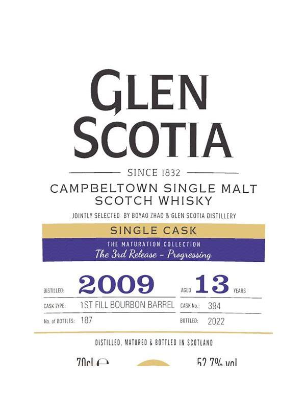 Glen Scotia 2009  The maturation collection - The 3rd release - Progressing