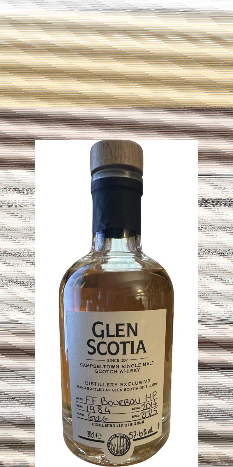 Glen Scotia 2014  Distillery Exclusive - Hand Filled
