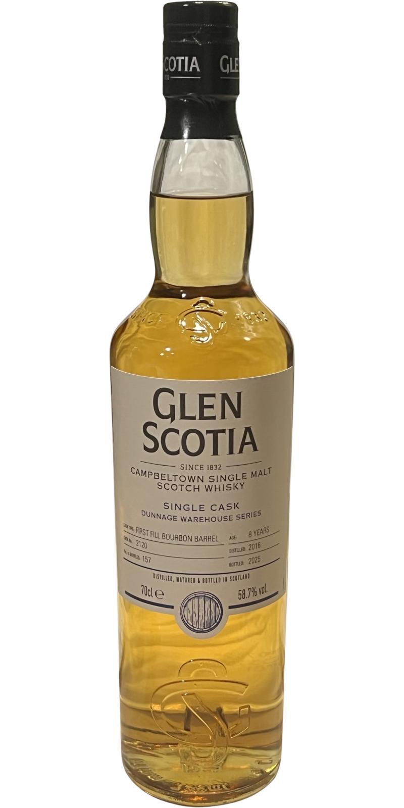 Glen Scotia 2016  Single Cask - Dunnage Warehouse Series