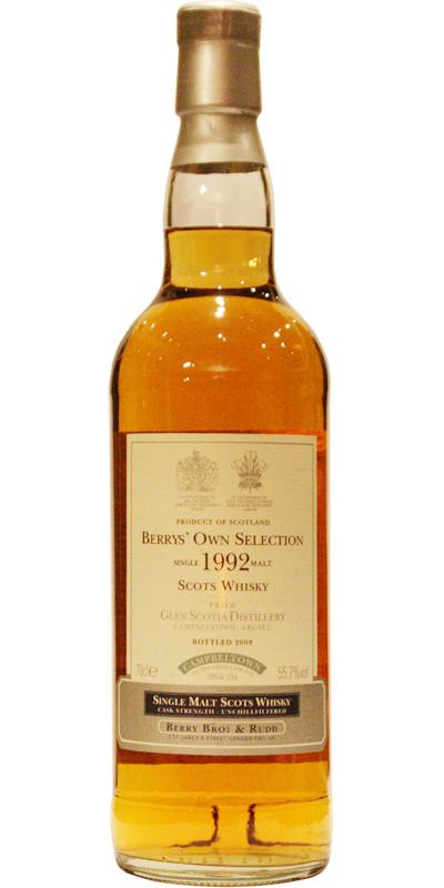 Glen Scotia 1992 BR  Berrys' Own Selection