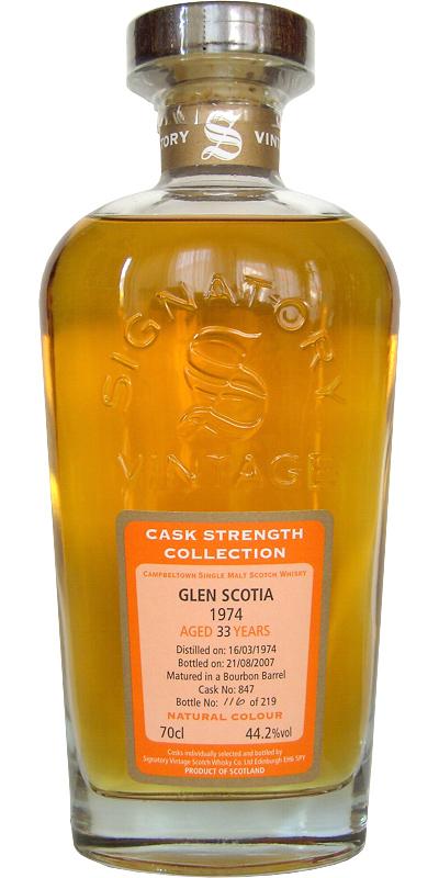 Glen Scotia 1974 SV  Cask Strength Collection