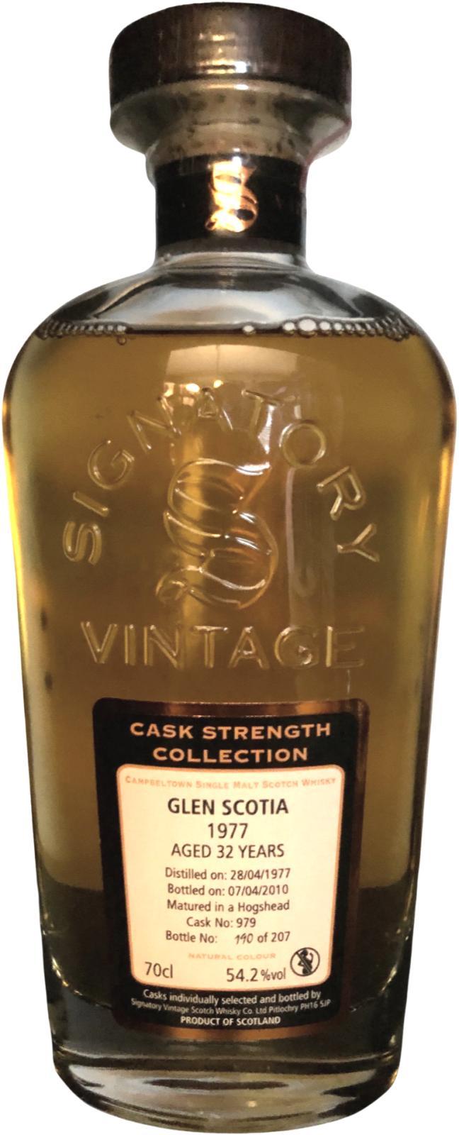 Glen Scotia 1977 SV  Cask Strength Collection